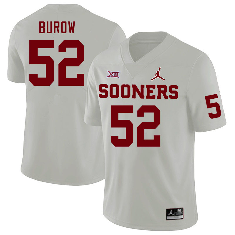 Oklahoma Sooners #52 Avery Burow College Football Jerseys Stitched-White